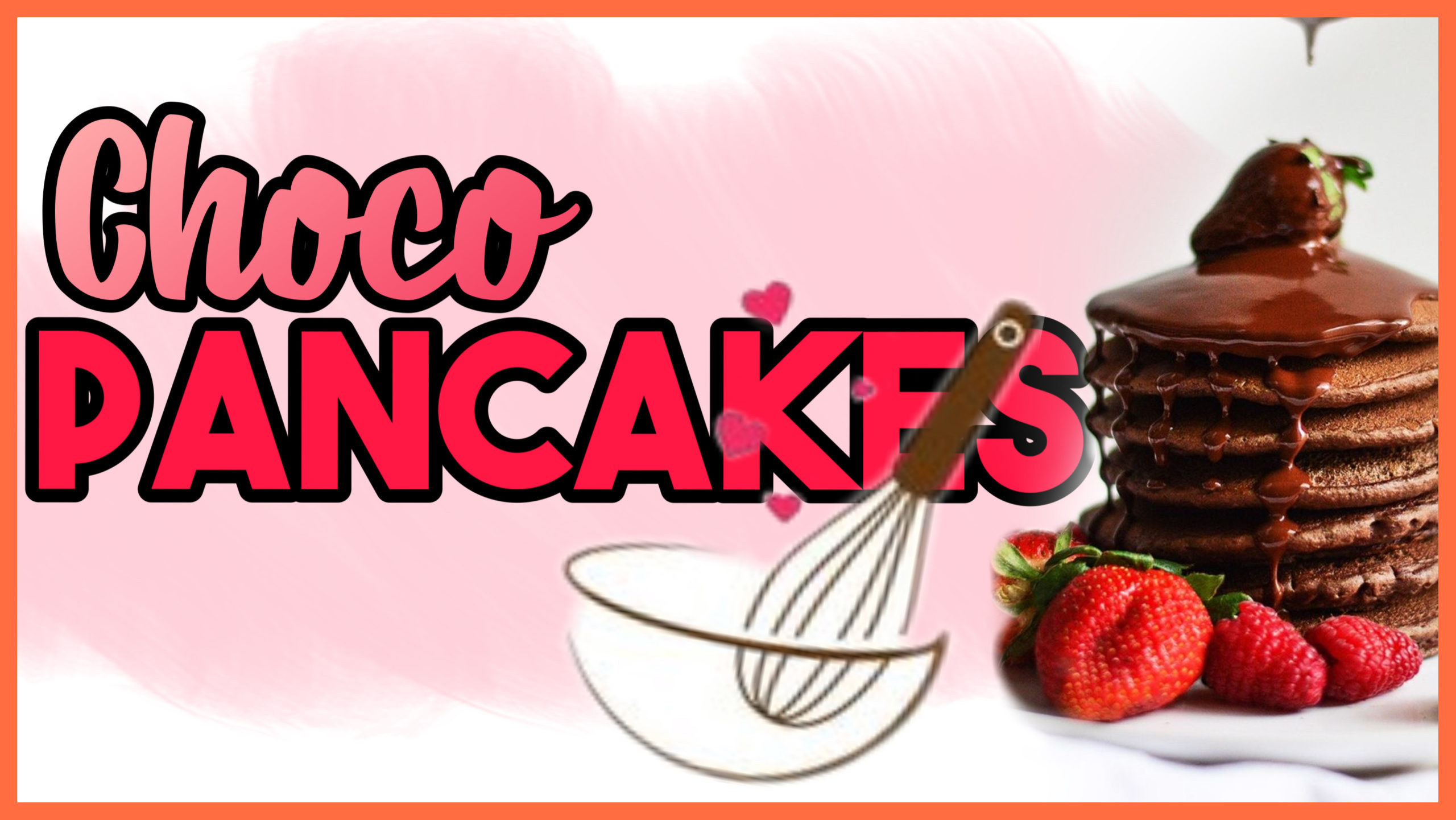 Receta de chocopancakes, saludable y fácil de hacer.