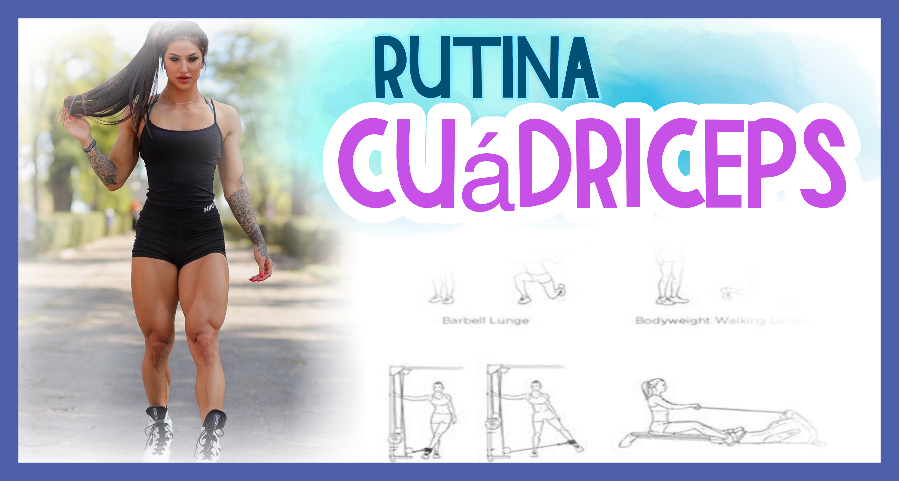 Mexico Repetido Cementerio Rutina CUÁDRICEPS [Músculos grandes] | Día 6 Rutinas Gym - Para Mujer  Fitness